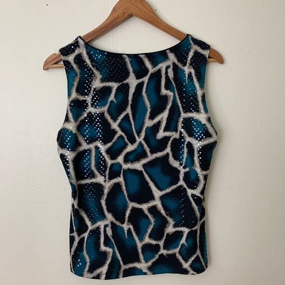 SOLD!! MSK sleeveless blouse women's size large sequined - Picture 5 of 10